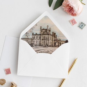 Custom Wedding Venue Envelope Liner. Romantic Invitation Envelope With Wedding Venue or Landscape Picture. Personalized Envelope Liner - Etsy