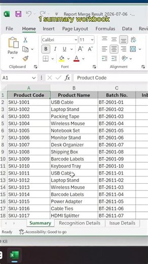 Free Windows Tool to Merge Inventory Excel Files