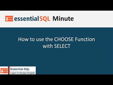 How to use the CHOOSE Function with SELECT | Essential SQL