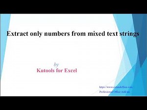 Quickly extract numbers from mixed text string with function in Excel