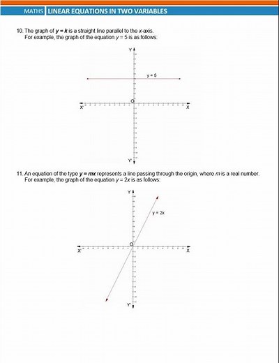 CBSE Grade 9 Mathematics Ch 4 Linear Equations in Two Variables Notes