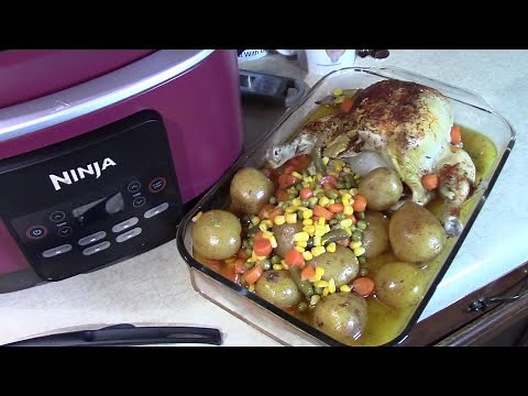 Steamed Whole Chicken Dinner in Ninja Possible Cooker