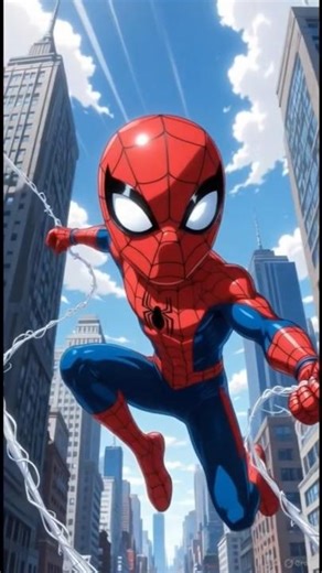 Spider-Man vs Giant Robot – Epic Short Fight#ai #shorts #spiderman #cartoon #kindness