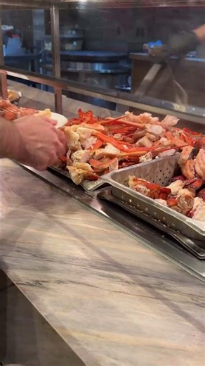 Largest lobster buffet in the universe! All you can eat lobster eat as much as you can! At the palms