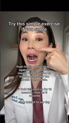 Tongue Exercises to help with Snoring #myofunctionaltherapy #snoring #sleepapnea