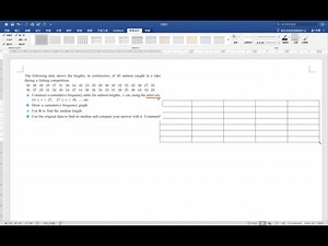 The C.F Table & Graph 累计频数图表