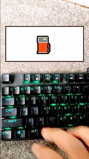 Fuel Station sign Shortcut key in MS words