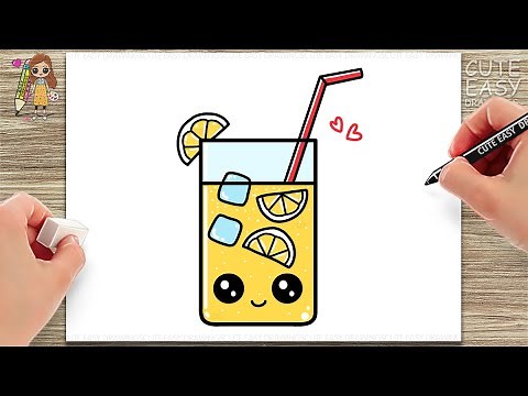How to Draw Cute Lemonade | How to Draw Cute Drink Easy