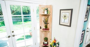 DIY Corner Door Shelf