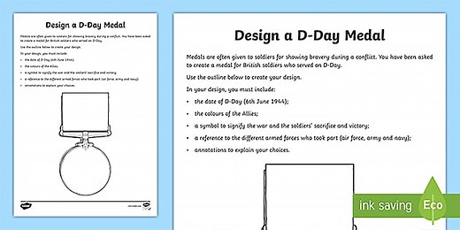 D-Day Design a Medal Activity