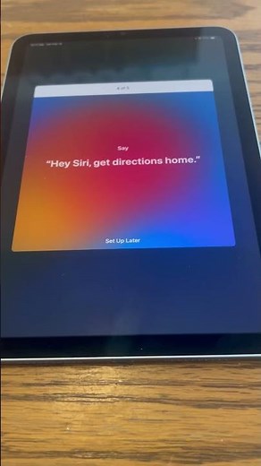Siri set up iPad mini