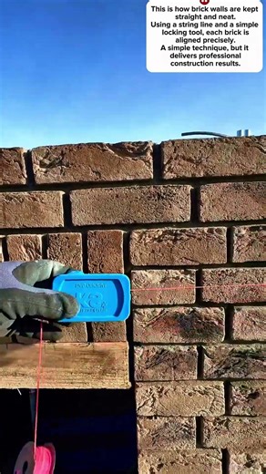 Precision Brick Alignment Using a String Line Tool