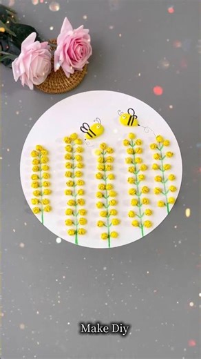 How to Make Beautiful 3D Flower Art with Paper & Crayons 🌼 Easy DIY Drawing Craft #paperpeony