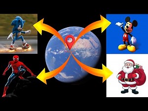 I Found sonic and Mickey mouse Vs Spider man and Santa Claus #earth#maps #growthlocation17