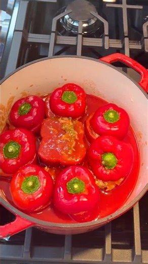 Easy Chicken Stuffed Peppers (Dutch Oven Recipe)