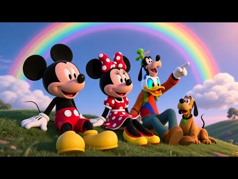Mickey Mouse & Friends Sunset Rainbow Adventure 🌅🌈 Calm Bedtime Story for Kids 🐭✨ Cartoon Sleep