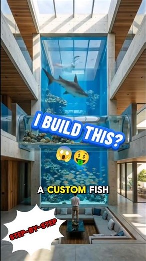 How to Build a Custom Modern Fish Tank (Step-by-Step) #shorts #construction #aquascape