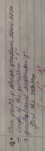 Time period T of a simple pendulum depends upon:Length of the... | Filo