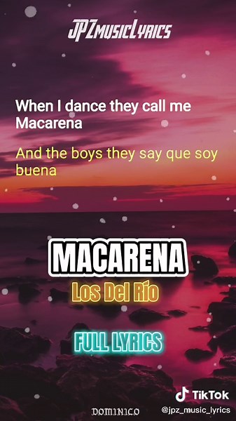 MACARENA (Lyrics) #macarena #macarenalyrics #macarenafulllyrics #macarenafullsong #losdelrio #lyrics #fulllyrics #songlyrics #songs #jpzmylyrics #fullsong #jpzmusiclyrics #nicolyric #musiclyrics #lyricsmusic #fyp #foryou #foryoupage