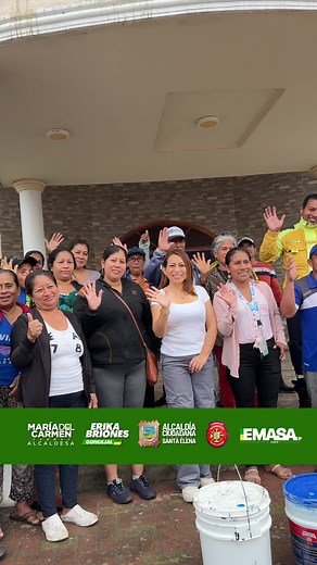 Juntos seguimos llegando a cada rincón de Santa Elena 💚💛🙏 @Maria del Carmen @ACSE @♻️Emasa-Ep🟢🟡