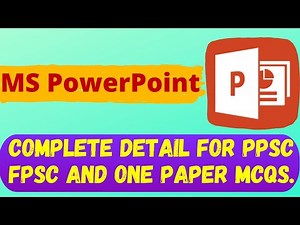 MS PowerPoint mcq | MS PowerPoint questions and answers | Computer awareness for PPSC, FPSC and NTS.