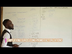 Simplifying surds using prime factorization