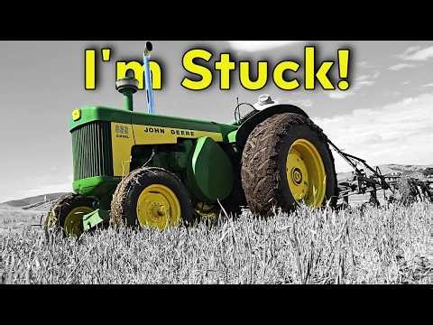 John Deere 830 Plowing Oats