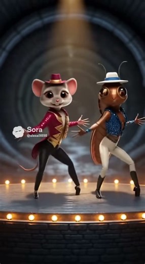 老鼠和蟑螂一起熱舞 🐭💃 | Mouse & Roach Dance Party 🐭💃 | ネズミとゴキブリのダンスパーティー 🐭💃 | 생쥐와 바퀴벌레의 댄스 파티 🐭💃 #cute #funny