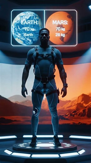 Why Mars Has LOWER Gravity Than Earth 🪐 #mars #marsgravity #marsfacts #spacefacts #solarsystem