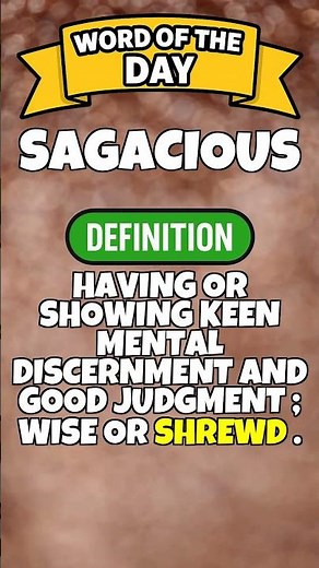 Word Of The Day | Day 12 | SAGACIOUS
