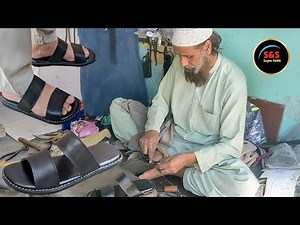 Amazing skill of Making HANDMADE Sandal from wasted Leather pieces and old Tyre | ‪@Superskillspk‬
