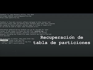 Recuperación de tabla de particiones | testdisk