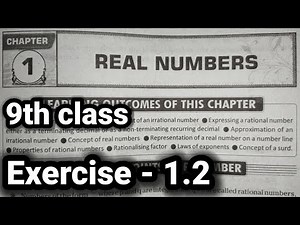 9th class || Maths || 1.Real Numbers chapter || Exercise - 1.2 || All problems in HD quality.