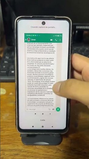 cómo tomar captura a toda una conversación de WhatsApp #whatsapp #android #mensajes #xiaomi