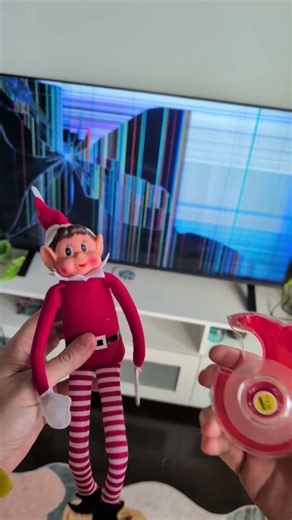 elf on a shelf broken screen prank! #elfontheshelf #prank
