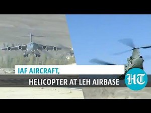 Ladakh | IAF’s C-17 Globemaster carries supplies, Chinook helicopter’s sortie IAF has deployed aircraft and helicopter at forward base amid tensions with China and Pakistan along LAC and LoC respectively. | Hindustan Times
