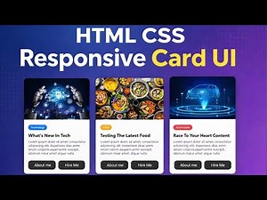 Wie man responsive Karten in HTML CSS erstellt | Anfänger-Tutorial #html #css #card