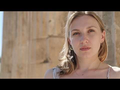Beautiful Woman Among Ancient Greek Stone Columns #Woman #Greece #AncientBeauty