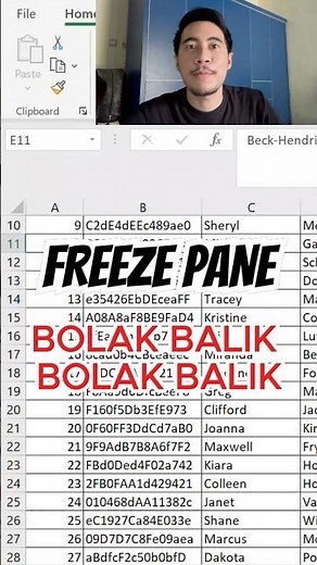 Microsoft Excel Freeze Pane Tutorial✨