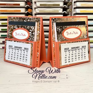 Splendid Day Desktop Calendar & Note Pad set - video tutorial - Stamp with Nellie