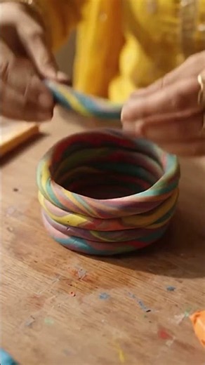 🏺 How To Make A Beautiful Marbled Clay Pot