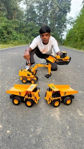 RC JCB Excavator Dumper Truck & Construction Toys Unboxing 🚜🔥