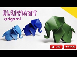 How to Make an Origami Elephant 🐘 | Des.By Nobuyoshi Enomoto
