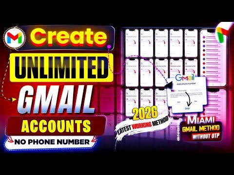 UNLIMITED Gmail ACCOUNT Without Phone Verification | Unlimited GMail Create Method 2026 | Gmail IDs