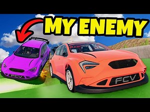 I Challenged My ENEMY to a Stunt & Chase Challenge in BeamNG Drive Mods!