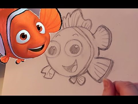 How to Draw NEMO from Pixar's Finding Nemo - @DramaticParrot