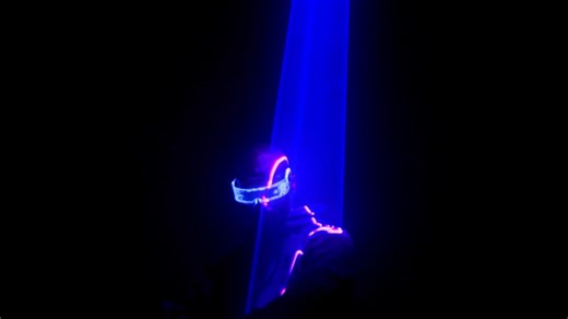 Electronic cyberpunk mask under neon lights - Free Stock Video