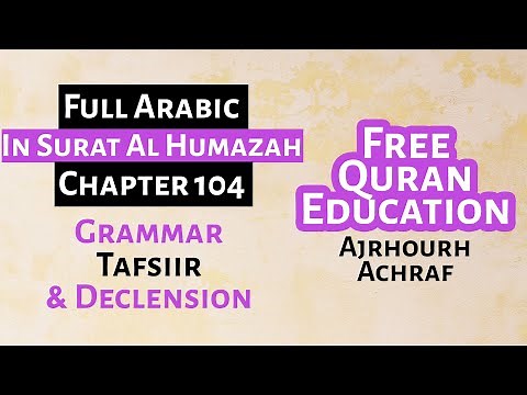 Surah Al Humazah - Learn Tafsir and Arabic Grammar to understand it Directly