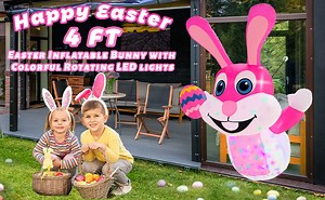 Watch Easter Inflatables Bunny Outdoor Decorations on Amazon Live