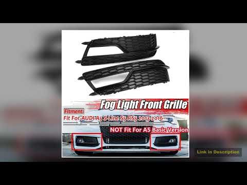 Car Front Bumper Lower Grille Fog Light Grill Grille Cover Trim For Audi A5 SLines Bumper S5 201320